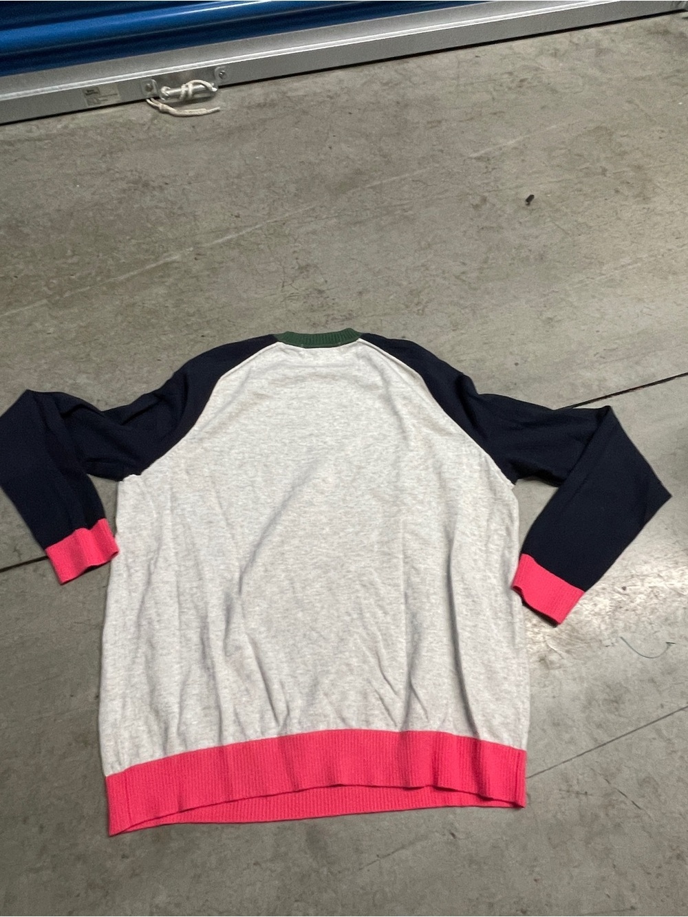 Boden Women's Colorblock Crewneck Sweater - Gray, Navy, Pink, Green - Picture 2 of 3